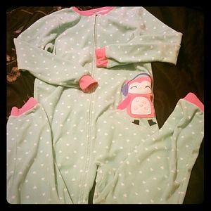 Girls Carters Footless Pajamas